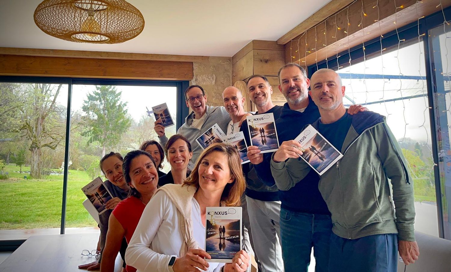 Invisible Leadership retreat for leaders at La Poumerole — the whole group